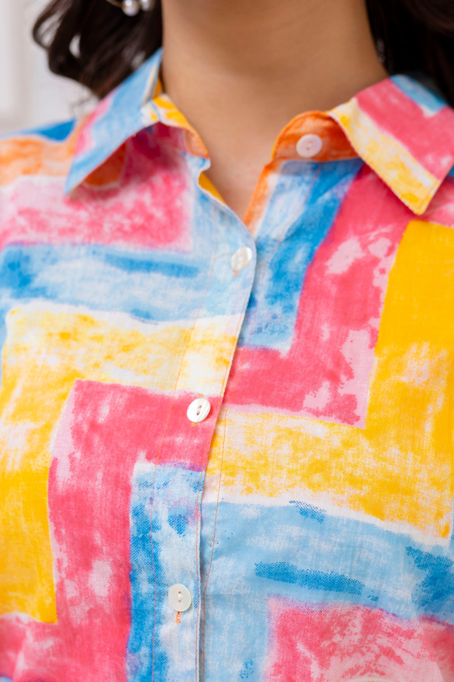 Multi-Colour Abstract Print Shirt