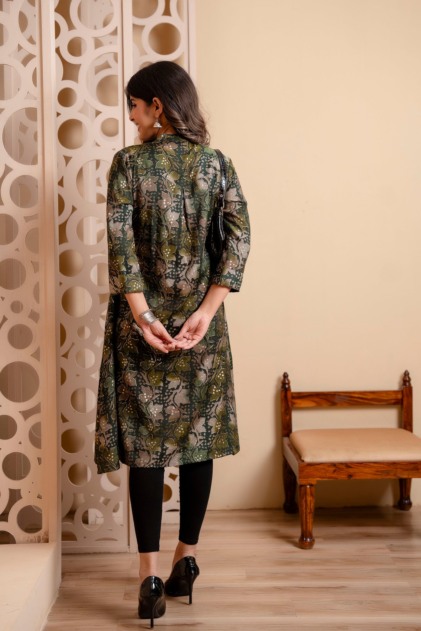 Flowy Green Short Kurti